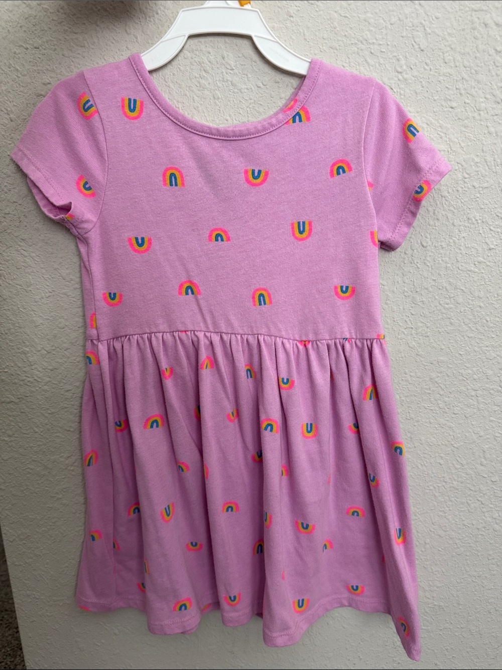 Cat & Jack Lilac Dress with Rainbow Print